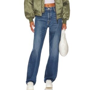 RE/DONE Women's Originals Long Loose Jeans in Bay Fade